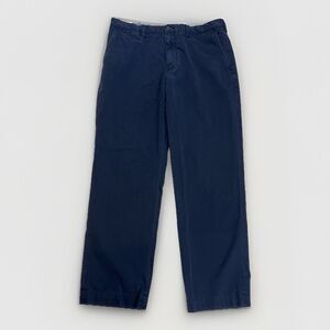 Polo Ralph Lauren Preston Pants Mens 36x32 Blue Navy Cotton Flat Front Red Pony